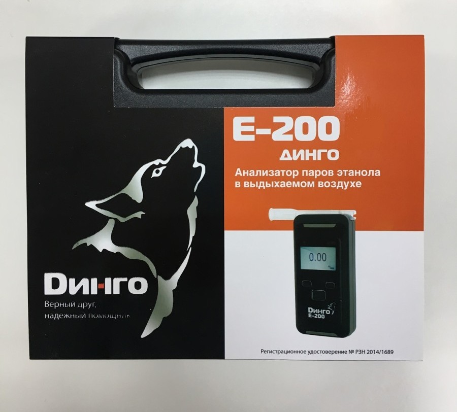 Алкотестер Динго Е-200 без SD слота в кейсе