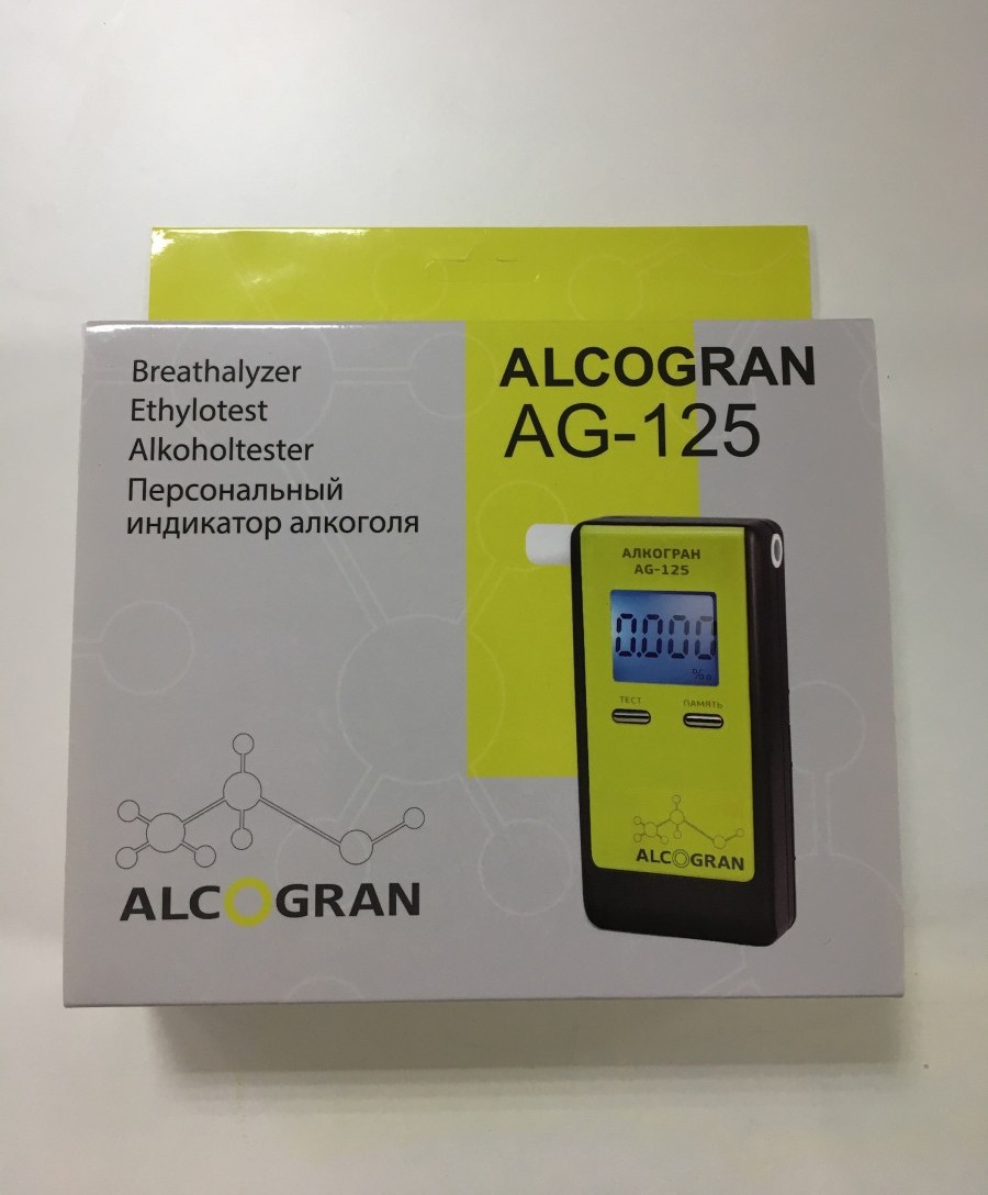 Персональный алкотестер Алкогран AG-125 в коробке